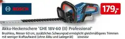 Bauhaus BOSCH Akku-Heckenschere 'GHE 18V-60 (II) Professional' Angebot