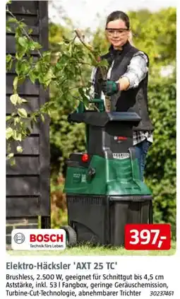 Bauhaus BOSCH Elektro-Häcksler 'AXT 25 TC' Angebot