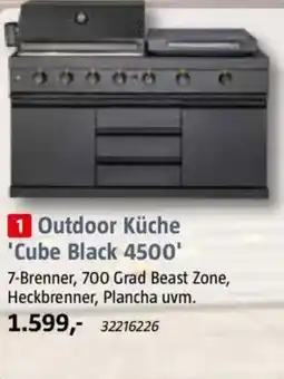Bauhaus Kingstone Outdoor Küche 'Cube Black 4500' Angebot
