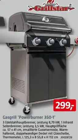 Bauhaus Gasgrill 'Powerburner 350-1' GrillStar Angebot