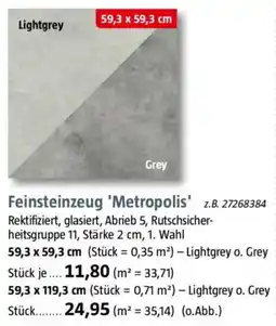 Bauhaus Feinsteinzeug 'Metropolis' Angebot