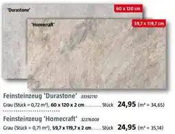 Bauhaus Feinsteinzeug 'Durastone' Angebot
