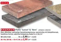Bauhaus Terrassenplatten platte 'sunset' & 'nero' Angebot