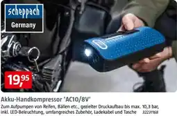 Bauhaus scheppach Akku-Handkompressor 'AC10/8V' Angebot