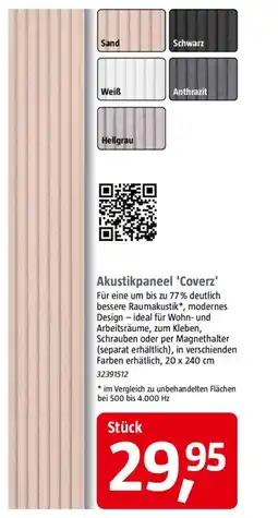 Bauhaus LAUTLOZ living Akustikpaneel 'Coverz' Angebot