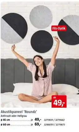 Bauhaus LAUTLOZ living Akustikpaneel 'Roundz' Angebot