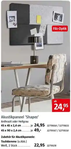 Bauhaus LAUTLOZ living Akustikpaneel 'Shapez' Angebot