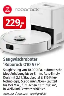 Bauhaus roborock Saugwischroboter 'Roborock Q10 VF+' Angebot