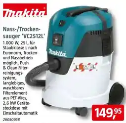 Bauhaus Makita Nass-/Trocken- sauger 'VC2512L' Angebot