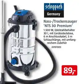 Bauhaus scheppach Nass-/Trockensauger 'NTS 30 Premium' Angebot