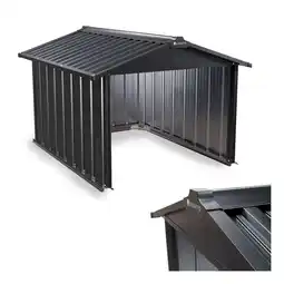 Netto Marken-Discount Juskys Mähroboter Garage mit Satteldach Rasenmäher Dach Carport aus Metall 98 x 89 x 63 cm Angebot