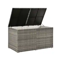 Netto Marken-Discount Juskys Polyrattan Auflagenbox Ikaria 950 L mit Deckel & Innenplane – Garten Kissenbox Gartenbox Angebot