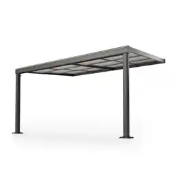 Netto Marken-Discount Juskys Terrassendach Jakarta 4x3 m - Schiebedach, Alu mit Doppelstegplatten, wetterfest, UV-Schutz Angebot