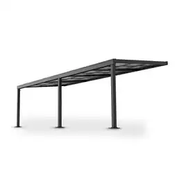 Netto Marken-Discount Juskys Terrassendach Jakarta 7x3 m - Schiebedach, Alu mit Doppelstegplatten, wetterfest, UV-Schutz Angebot