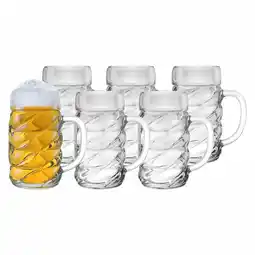 Netto Marken-Discount Stölzle Lausitz Maßkrüge Diamond 1000 ml 6er Set Angebot