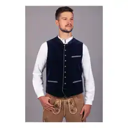Netto Marken-Discount Trachten Weste Ludwig Samt Blau Angebot