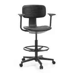 Netto Marken-Discount hjh OFFICE Counterstuhl TOP WORK B1 Kunstleder mit Armlehnen Angebot