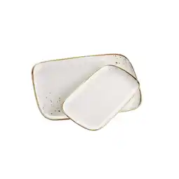 Netto Marken-Discount Mäser Platten-Set, Porzellan Pintar Beige / Braun Angebot