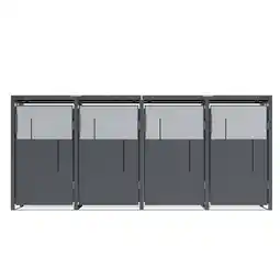 Netto Marken-Discount Westmann Mülltonnenbox Tonus 4 4 x 240L Anthrazit 80x265x116cm Angebot