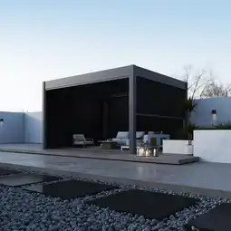 Netto Marken-Discount Paragon Outdoor Outdoor Seitenteil für Pergola Grand Tuscan 10 Grau 279x237cm Angebot