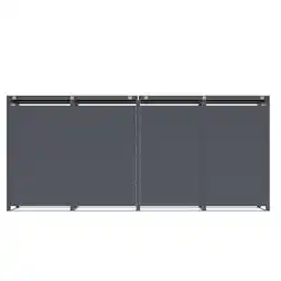 Netto Marken-Discount Westmann Mülltonnenbox Status 4 4 x 240L Anthrazit & Holzoptik 80x265x116cm Angebot