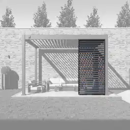 Netto Marken-Discount Paragon Outdoor Outdoor Lamellen Sichtschutz für Pergola Grand Tuscan 12 Grau 114x234cm Angebot