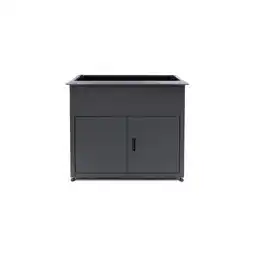 Netto Marken-Discount Plats Outdoor Solutions Hochbeet mit Unterschrank und Schneckenkante Angebot