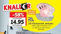 SCONTO LED -tischleuchte, muschel" Angebot