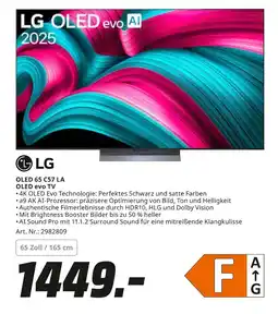 MediaMarkt LG OLED 65 C57 LA OLED evo TV Angebot