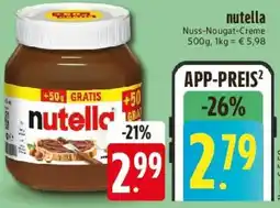 E-Center nutella Nuss-Nougat-Creme Angebot
