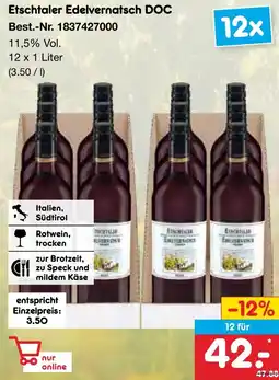Netto Marken-Discount Etschtaler Edelvernatsch DOC Angebot