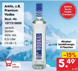 Netto Marken-Discount Arktis, z.B. Premium Vodka Angebot