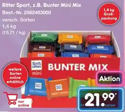 Netto Marken-Discount Ritter Sport, z.B. Bunter Mini Mix Angebot