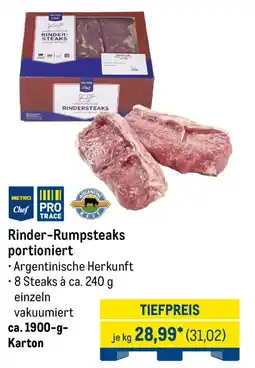 METRO Rinder-Rumpsteaks portioniert Angebot