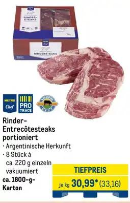 METRO Rinder- Entrecôtesteaks portioniert Angebot