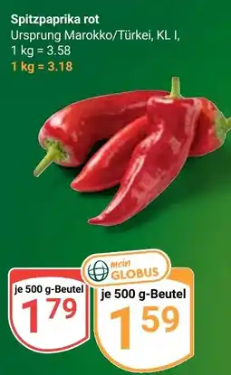 Globus Spitzpaprika rot Angebot