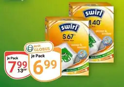 Globus Swirl Staubbeutel Angebot