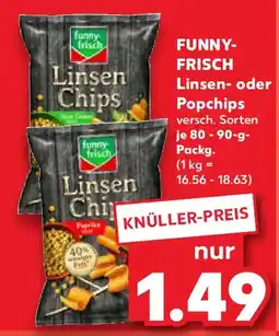 Kaufland FUNNY- FRISCH Linsen- oder Popchips Angebot