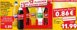 Kaufland COCA-COLA, FANTA, SPRITE oder MEZZO MIX Erfrischungs getränke Angebot