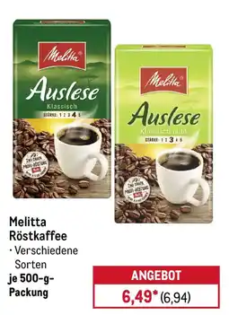 METRO Melitta Röstkaffee Angebot