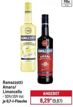 METRO Ramazzotti Amaro/ Limoncello Angebot