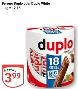 Globus Ferrero Duplo oder Duplo White Angebot