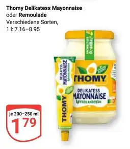 Globus Thomy Delikatess Mayonnaise oder Remoulade Angebot