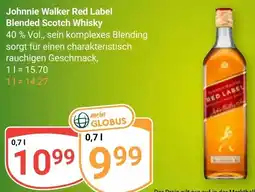 Globus Johnnie Walker Red Label Blended Scotch Whisky Angebot
