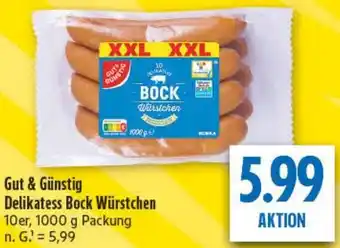 diska Gut & Günstig Delikatess Bock Würstchen Angebot