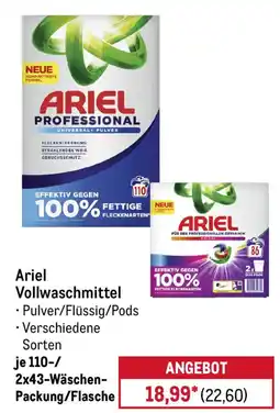 METRO Ariel Vollwaschmittel Angebot