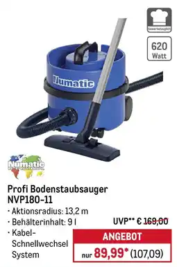 METRO Numatic Profi Bodenstaubsauger NVP180-11 Angebot