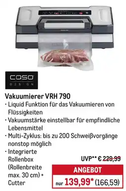 METRO caso DESEGN Vakuumierer VRH 790 Angebot