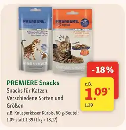Fressnapf Premiere snacks Angebot