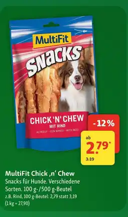 Fressnapf Multifit chick 'n' chew mit rind Angebot